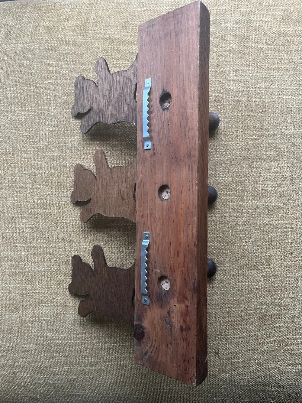 Wooden Peg Hooks with Teddy Bears